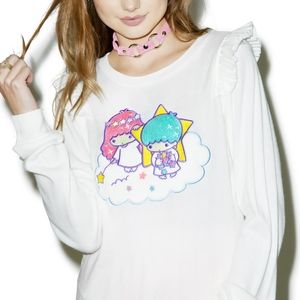 Japan L.A. Little Star Twins Ruffle Sweater